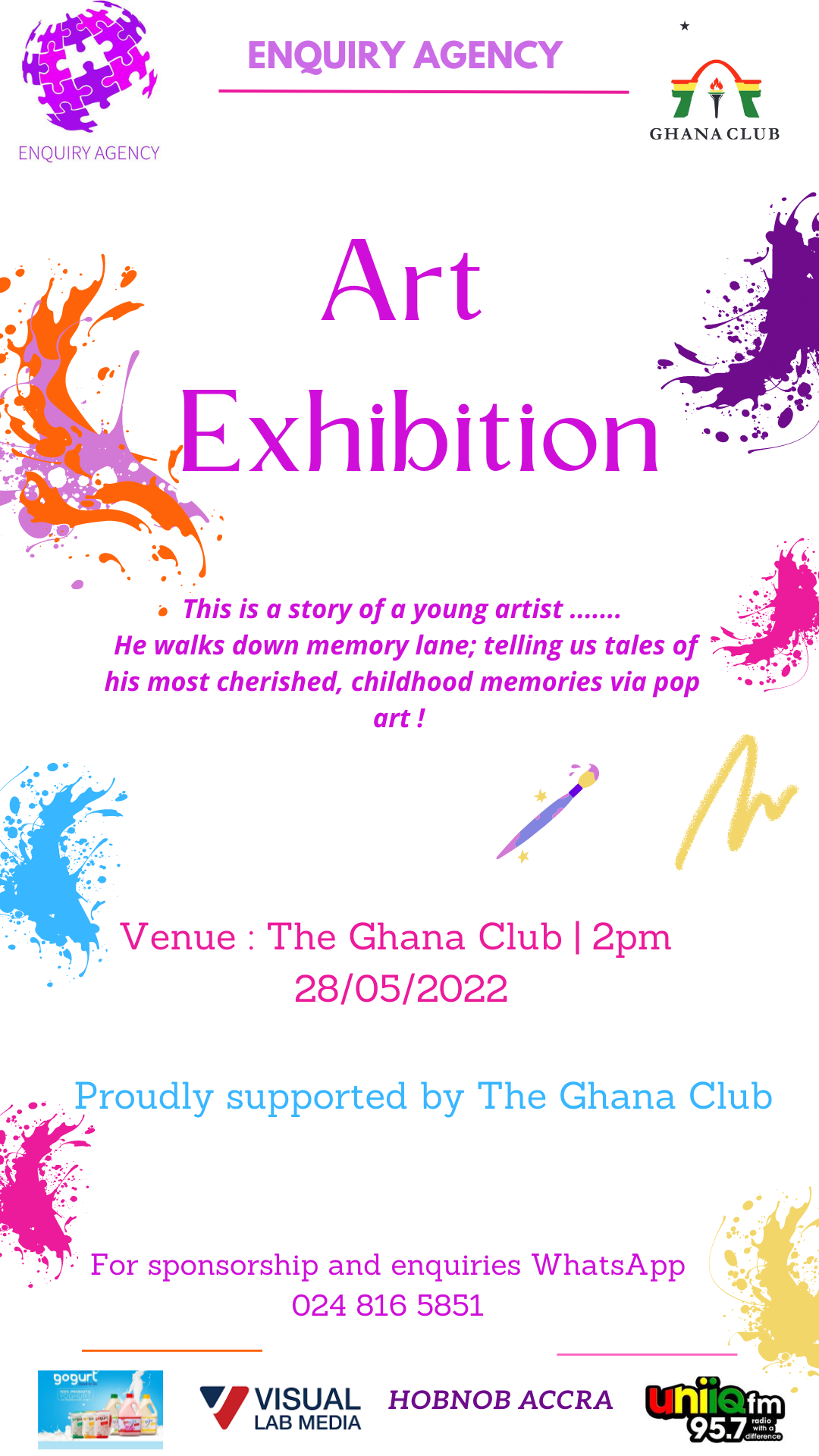 Enquiry Agency ART Exhibition/Hobnob Accra